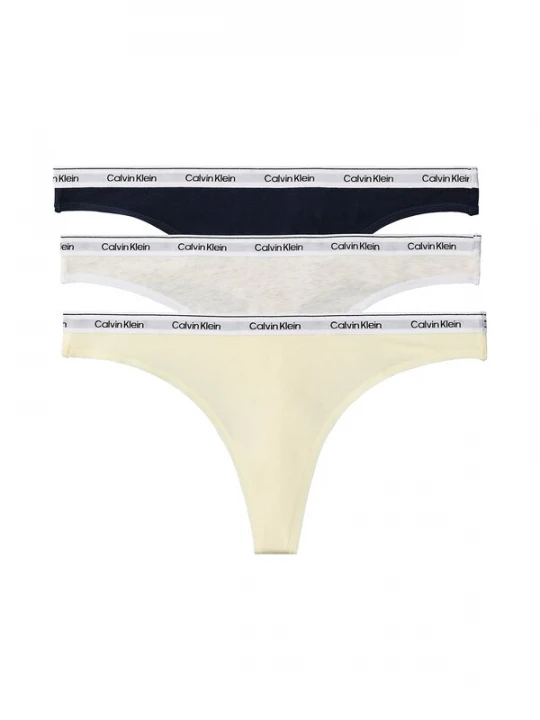 Foto van product Calvin Klein Underwear String marine / pasteelgeel / lichtgrijs