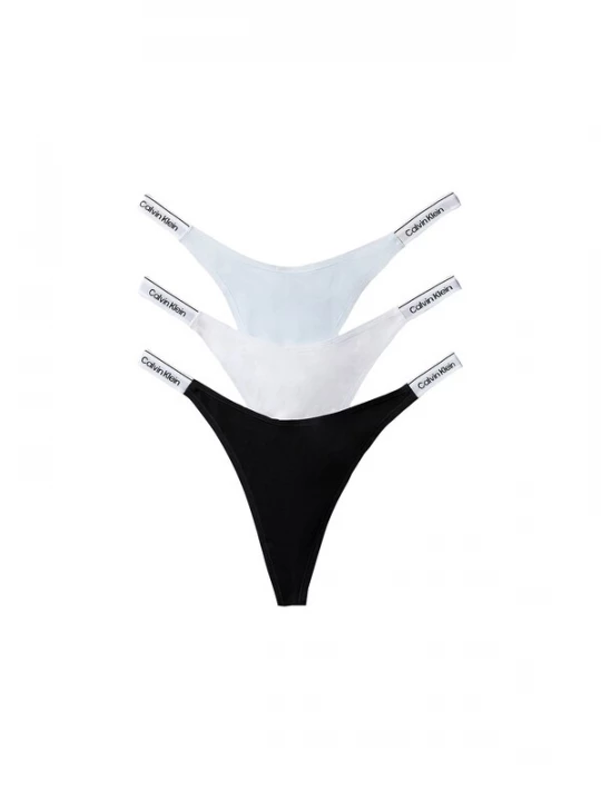 Foto van product Calvin Klein Underwear String pastelblauw / zwart / wit