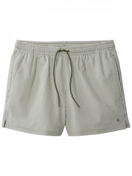 Foto van product Calvin Klein Underwear Zwemshorts 'Seersucker' kaki / wolwit