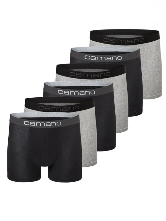 Foto van product camano Boxershorts donkergrijs / grijs gemêleerd / zwart / wit