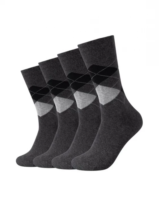 Foto van product camano Sokken 'Argyle' antraciet / lichtgrijs / donkergrijs