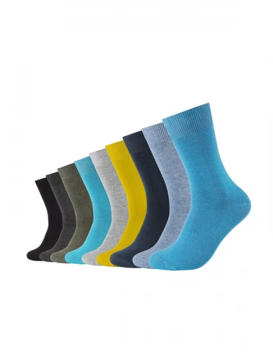 Foto van product camano Sokken blauw / geel / grijs gemêleerd / zwart