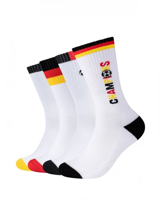 Foto van product camano Sokken geel / rood / zwart / wit