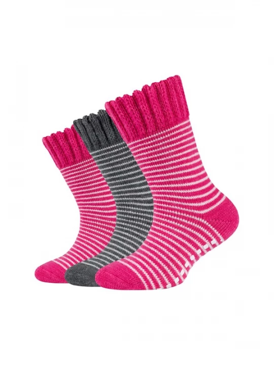Foto van product camano Sokken grijs / fuchsia / wit