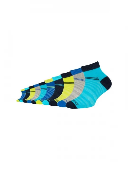 Foto van product camano Sokken nachtblauw / aqua / neongeel / grijs