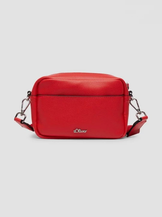 Foto van product Camera bag met logo-schouderriem en rits s.Oliver rood