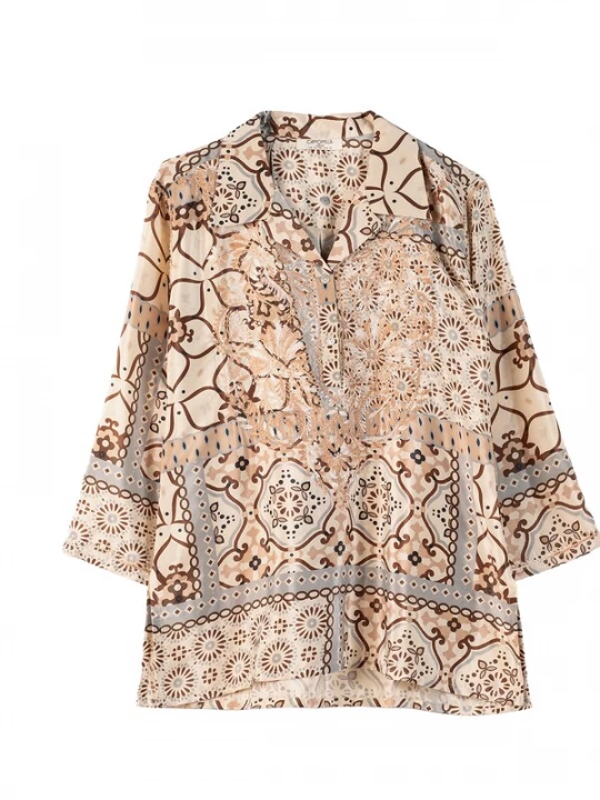 Foto van product Camomilla Italia Blouse 'Bly' beige / bruin / grijs / oranje