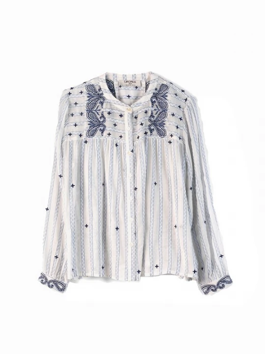 Foto van product Camomilla Italia Blouse 'Carmen' blauw / wit