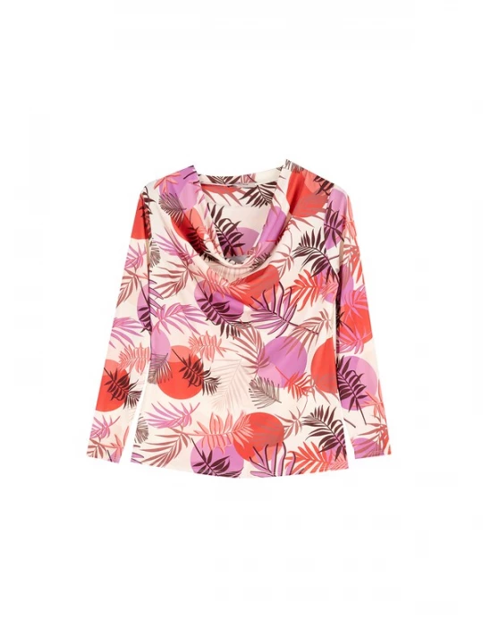 Foto van product Camomilla Italia Blouse 'Laurad' beige / pruim / sering / oranjerood