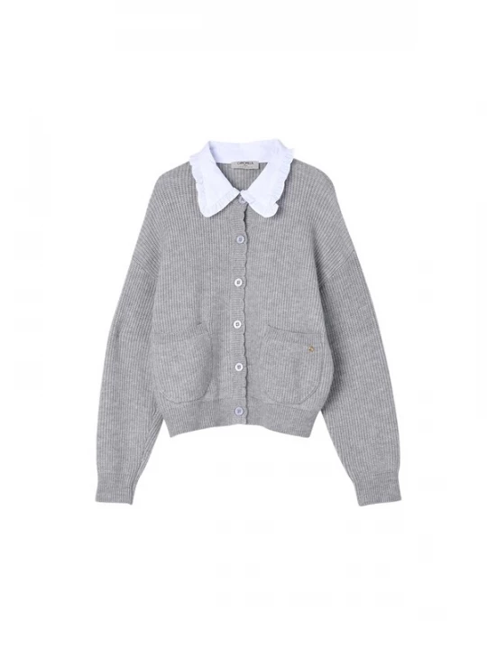 Foto van product Camomilla Italia Gebreid vest 'City' grijs / wit