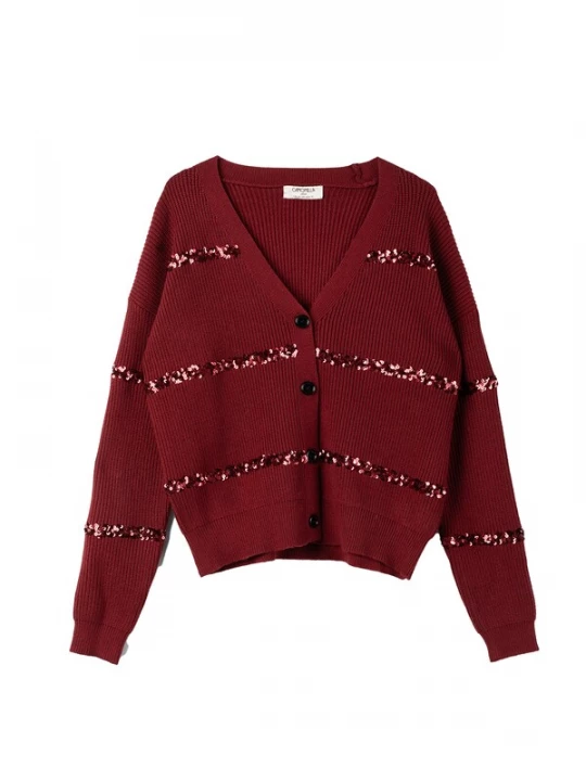 Foto van product Camomilla Italia Gebreid vest 'CLOD' rood