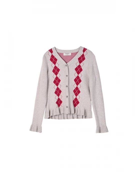 Foto van product Camomilla Italia Gebreid vest grijs / rood