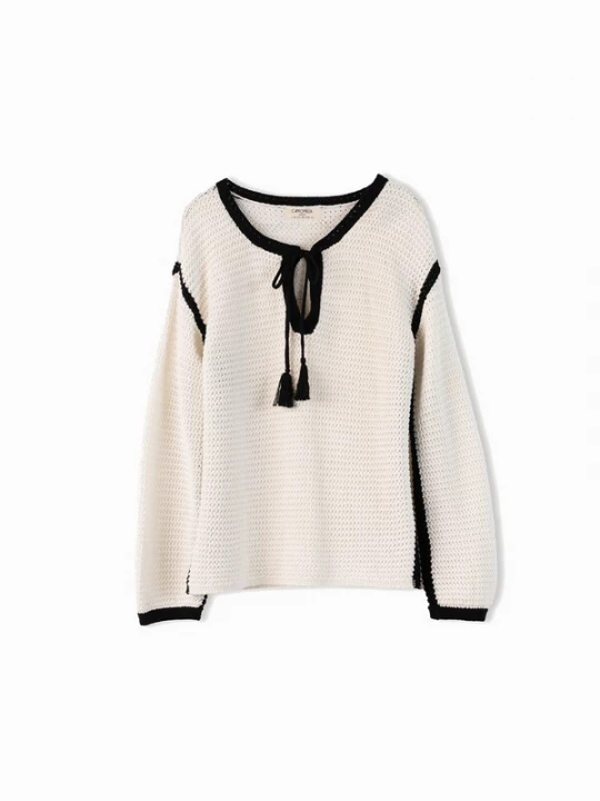 Foto van product Camomilla Italia Oversized trui 'MARCELLA' zwart / natuurwit