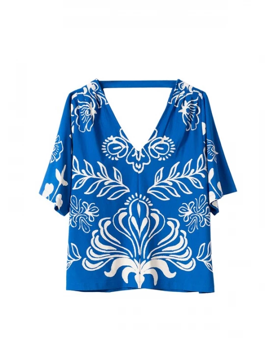 Foto van product Camomilla Italia Shirt 'SLIKE' donkerblauw / wit