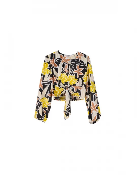 Foto van product Camomilla Italia Top 'CASSIA' camel / geel / zwart