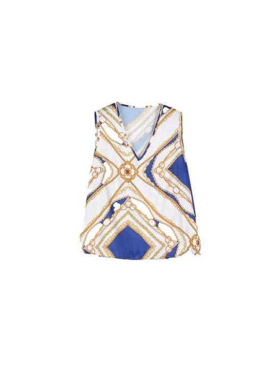 Foto van product Camomilla Italia Top 'TAMMY' blauw / goud / wit