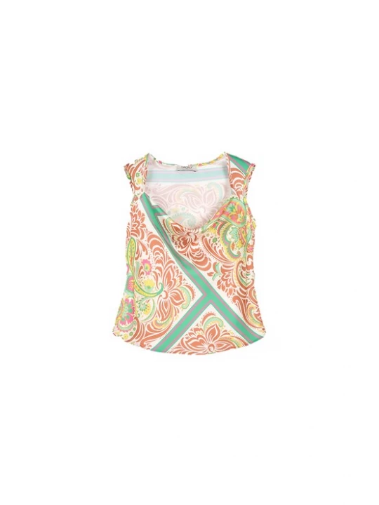 Foto van product Camomilla Italia Top 'TARA' jade groen / pastelgroen / oudroze