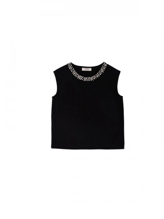 Foto van product Camomilla Italia Top 'Tobia' zwart / transparant