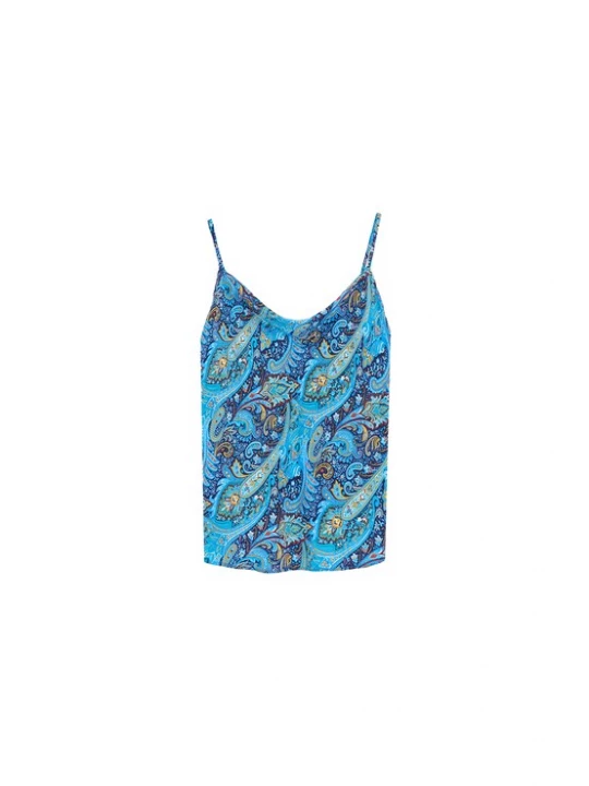 Foto van product Camomilla Italia Top 'Tropico' blauw / nachtblauw / geel / rood