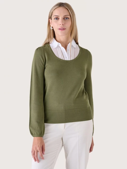 Foto van product Camomilla Italia Trui 'MORENA' groen / wit