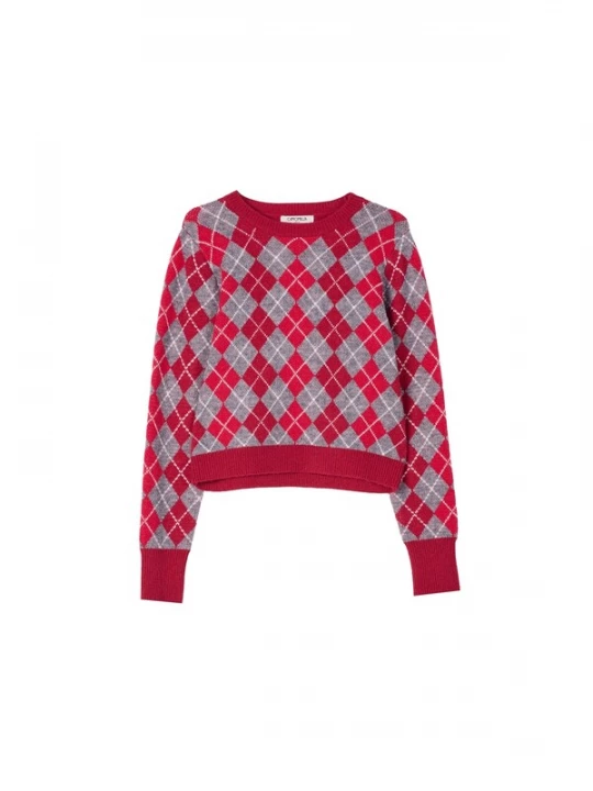 Foto van product Camomilla Italia Trui 'MOUSE' grijs / cranberry
