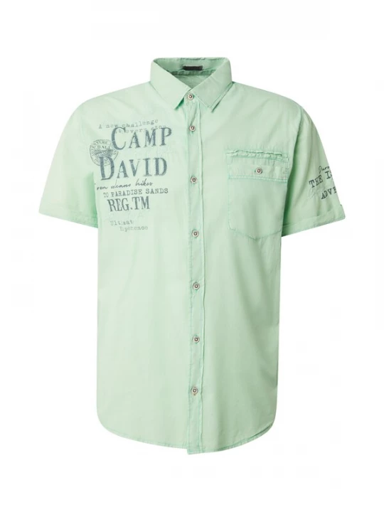 Foto van product CAMP DAVID Overhemd groen / lichtgroen