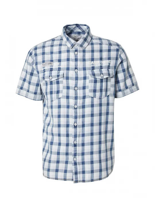 Foto van product CAMP DAVID Overhemd smoky blue / saffier / donkerblauw / wit