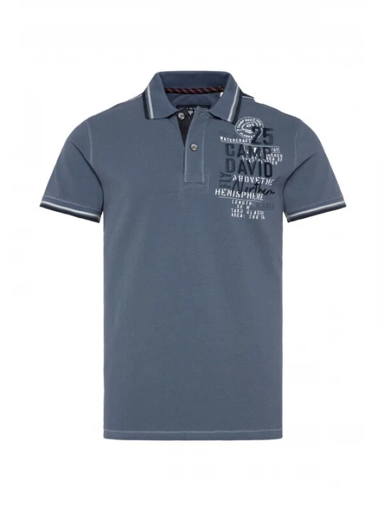 Foto van product CAMP DAVID Shirt 'Alaska Ice Tour' navy / duifblauw / wit