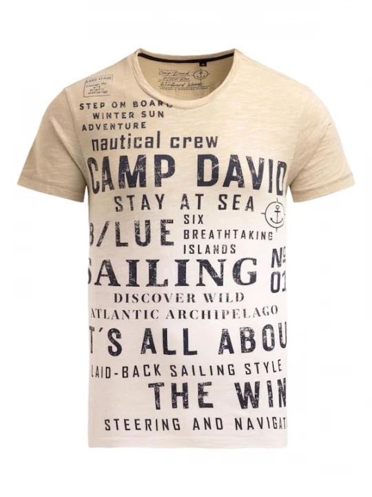 Foto van product CAMP DAVID Shirt beige / sand / zwart