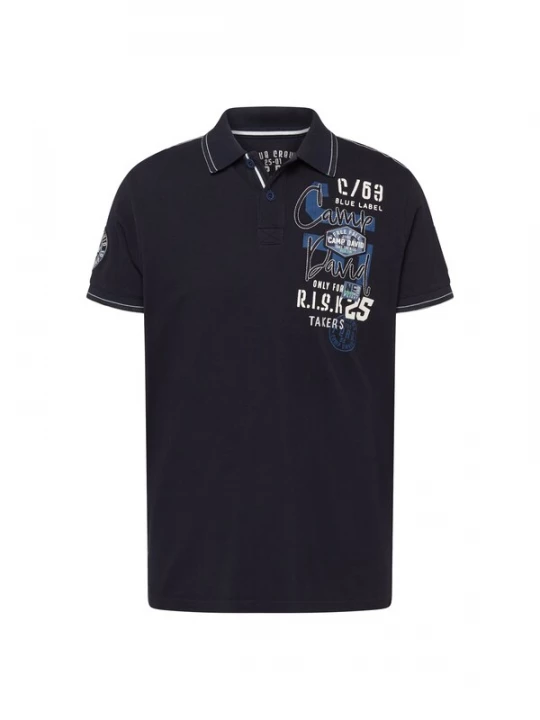 Foto van product CAMP DAVID Shirt blauw / donkerblauw / wit