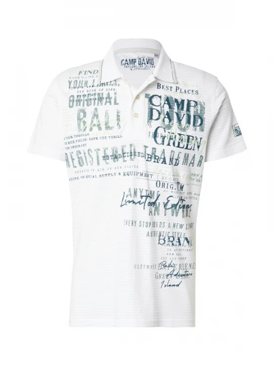 Foto van product CAMP DAVID Shirt donkergroen / zwart / wit