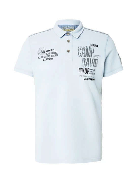 Foto van product CAMP DAVID Shirt 'Dune Crusher' lichtblauw / donkergrijs