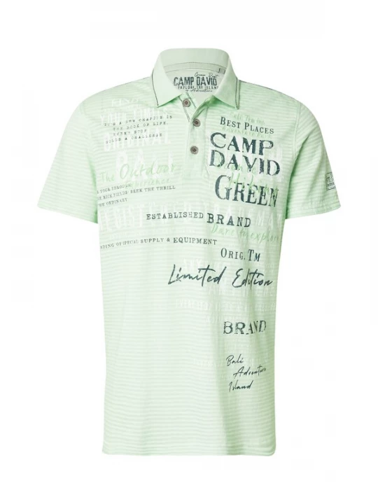 Foto van product CAMP DAVID Shirt groen / lichtgroen / zwart