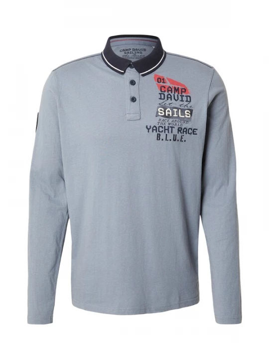 Foto van product CAMP DAVID Shirt navy / duifblauw / rood / wit