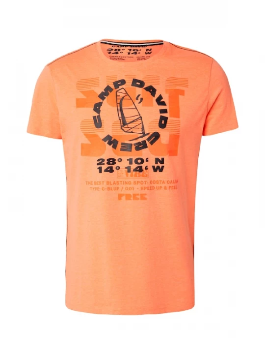 Foto van product CAMP DAVID Shirt navy / oranje / donkeroranje