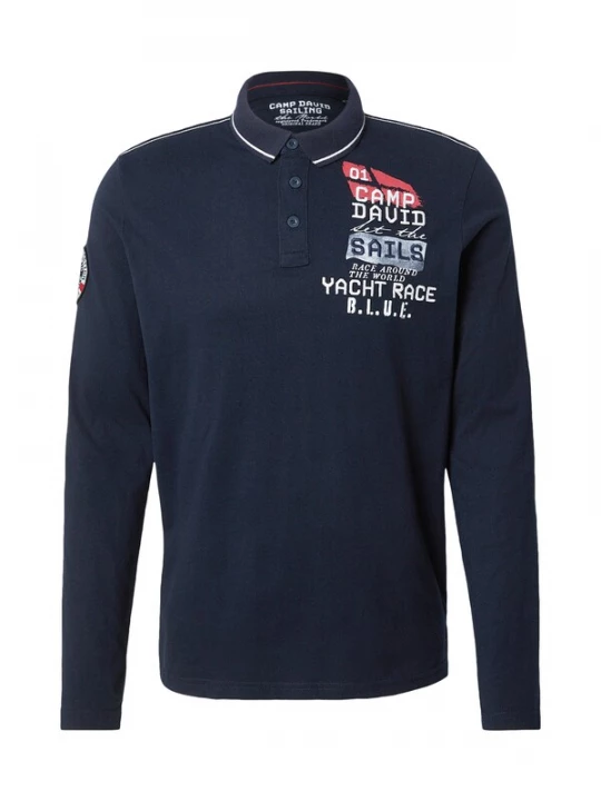 Foto van product CAMP DAVID Shirt navy / rood / wit