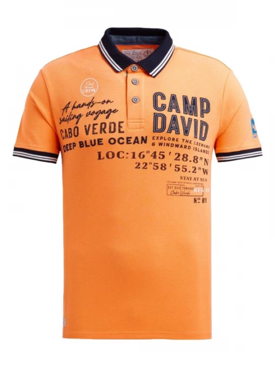 Foto van product CAMP DAVID Shirt oranje / zwart / wit