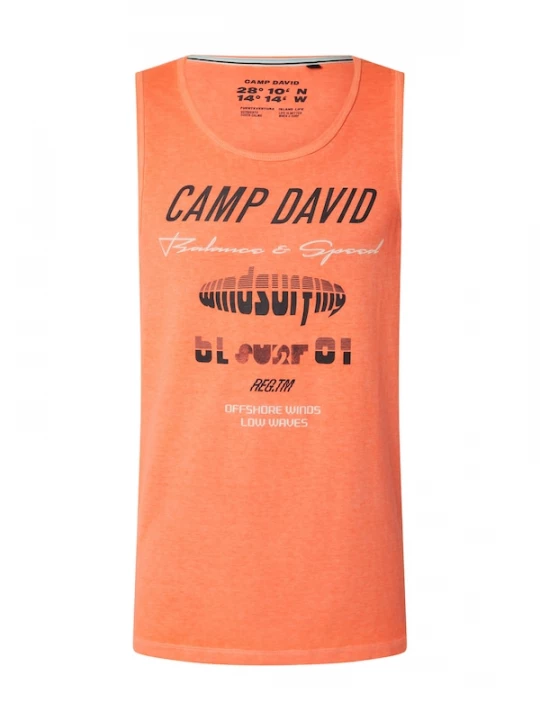 Foto van product CAMP DAVID Shirt 'Windsurfing' lila / oranje / zwart / wit