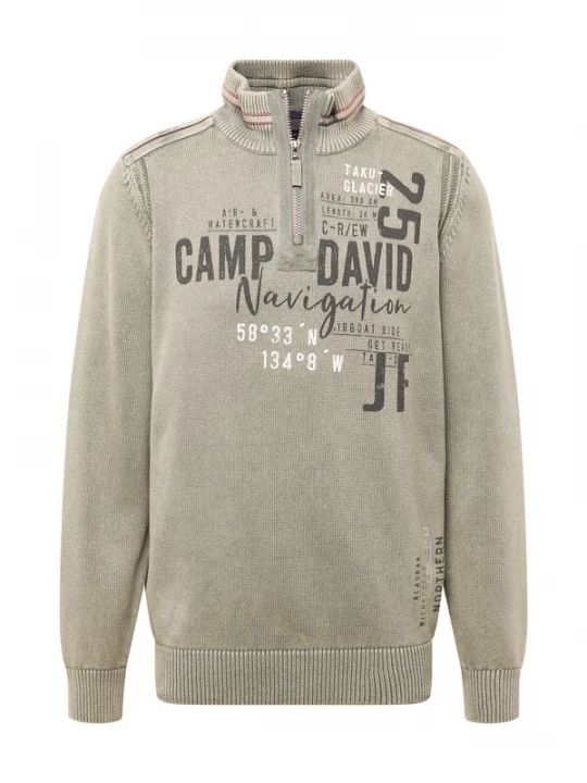 Foto van product CAMP DAVID Trui grijs / kaki / zwart