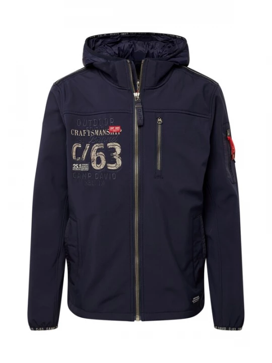 Foto van product CAMP DAVID Tussenjas marine / bloedrood / wit