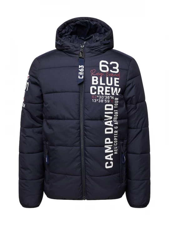 Foto van product CAMP DAVID Tussenjas marine / donkerrood / wit