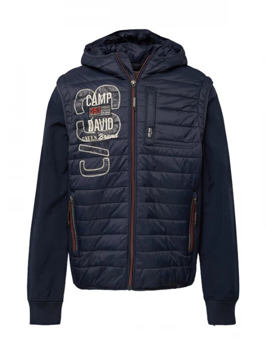 Foto van product CAMP DAVID Tussenjas marine / donkerrood / wit