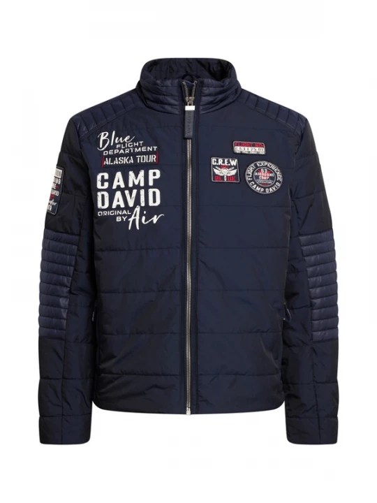 Foto van product CAMP DAVID Tussenjas navy / rood / wit