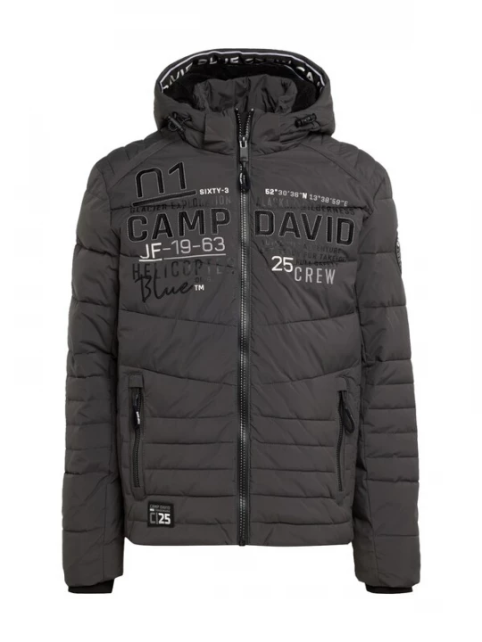 Foto van product CAMP DAVID Winterjas grijs / antraciet / zwart / wit