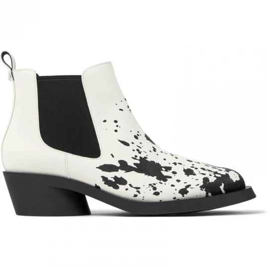 Foto van product CAMPER Bonnie - Enkellaarzen voor Dames - Wit, Zwart, Smooth leather
