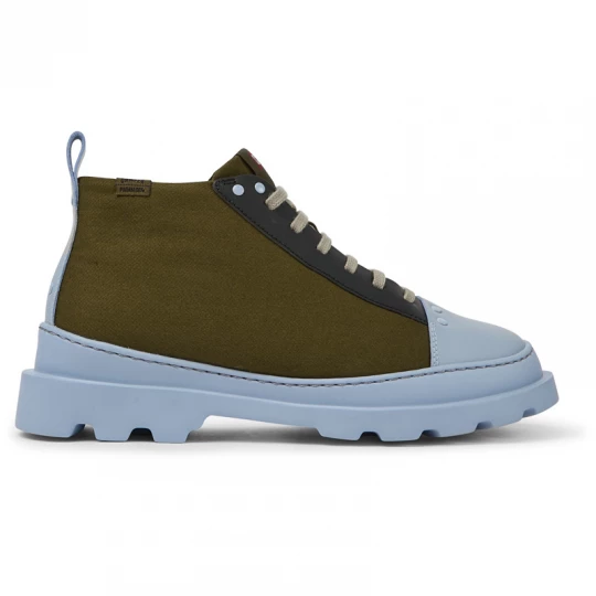 Foto van product CAMPER Brutus - Enkellaarzen voor Dames - Groen, Blauw, Zwart, Cotton fabric / Smooth leather
