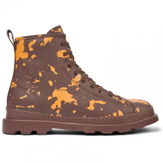 Foto van product CAMPER Brutus - Enkellaarzen voor Heren - Kastanjebruin, Oranje, Smooth leather bordowy