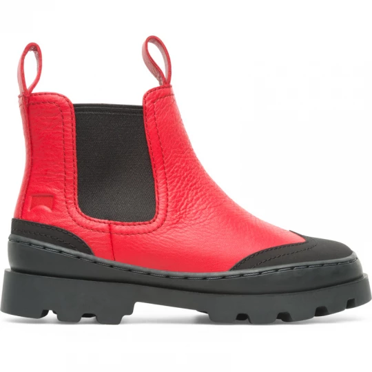 Foto van product CAMPER Brutus - Laarzen voor Kinderen - Rood, Zwart, Smooth leather / Cotton fabric