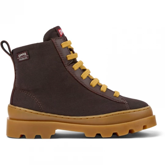 Foto van product CAMPER Brutus - Laarzen voor Meisjes - Bruin, Cotton fabric / Smooth leather