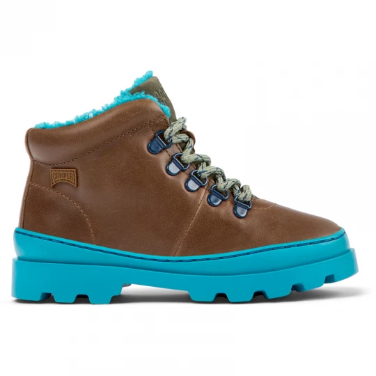 Foto van product CAMPER Brutus - Laarzen voor Meisjes - Bruin, Smooth leather / Cotton fabric